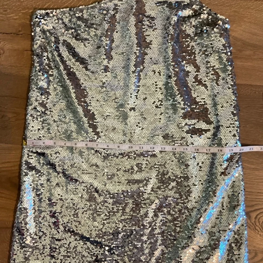 Anthropologie Metallic One-Shoulder Dress - Picture 11 of 12